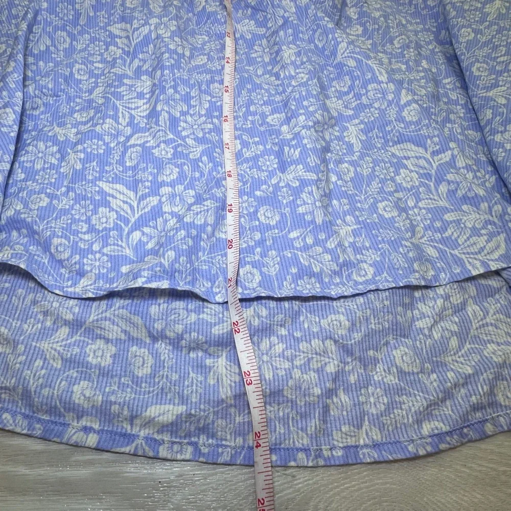 J.Crew Lavender Floral Ruffle Popover Blouse Soft Autumn Cottagecore Fall medium